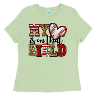 Matcha my heart is on that field baseball Ladies Tee - Jasminsmagicworld