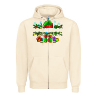 Sandshell custom name christmas elf Zipper Hoodie - texasbilliewilder