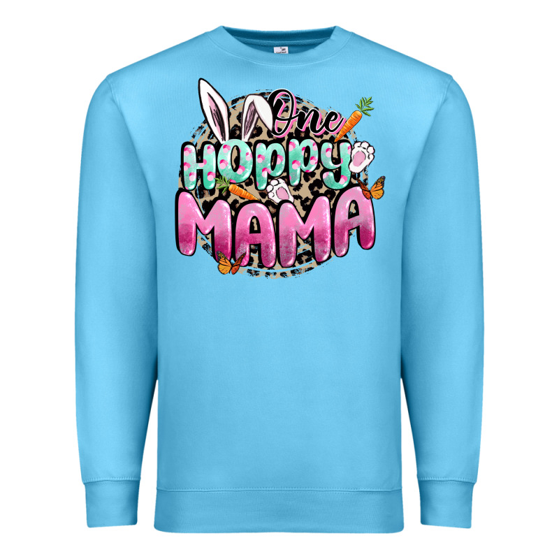 One Hoppy Mama Easter Day Premium Sweatshirt by CowGirlArtShop | Teevron