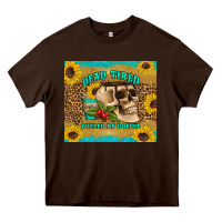 Chocolate Brown dead tired fueled by coffee Heavy Core Tee - Artiststas
