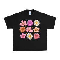 Black flowers Urban Heavy Tee - MaliasSmallBusiness
