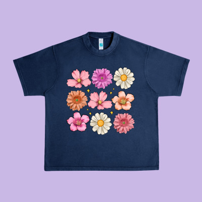Flowers Urban Heavy Tee Designed By Maliassmallbusiness