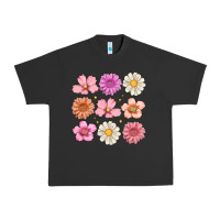 Pigment Black flowers Urban Heavy Tee - MaliasSmallBusiness