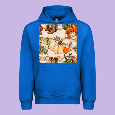 Fall Heifer Seamless Pattern Urban Hoodie Designed By Bundleandbundleshop