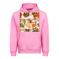 Fuchsia Pink fall heifer seamless pattern Urban Hoodie - BundleAndBundleShop