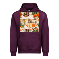 Mauve Wine fall heifer seamless pattern Urban Hoodie - BundleAndBundleShop