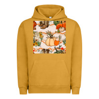 Pigment Peanut Butter fall heifer seamless pattern Urban Hoodie - BundleAndBundleShop