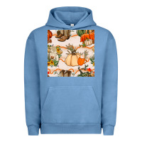Pigment Pebble Blue fall heifer seamless pattern Urban Hoodie - BundleAndBundleShop