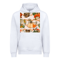 White fall heifer seamless pattern Urban Hoodie - BundleAndBundleShop
