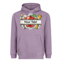 Lavender floral teacher custom name Heavyweight Hoodie - CowGirlArtShop