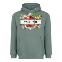 Sage floral teacher custom name Heavyweight Hoodie - CowGirlArtShop