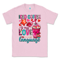 Bubblegum Pink iced coffee is my love language Classic Tee - NancyCooperArtShop