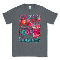 Charcoal Heather iced coffee is my love language Classic Tee - NancyCooperArtShop