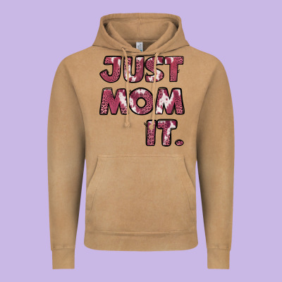 Just Mom It Pink Vintage Hoodie Designed By Jasminsmagicworld
