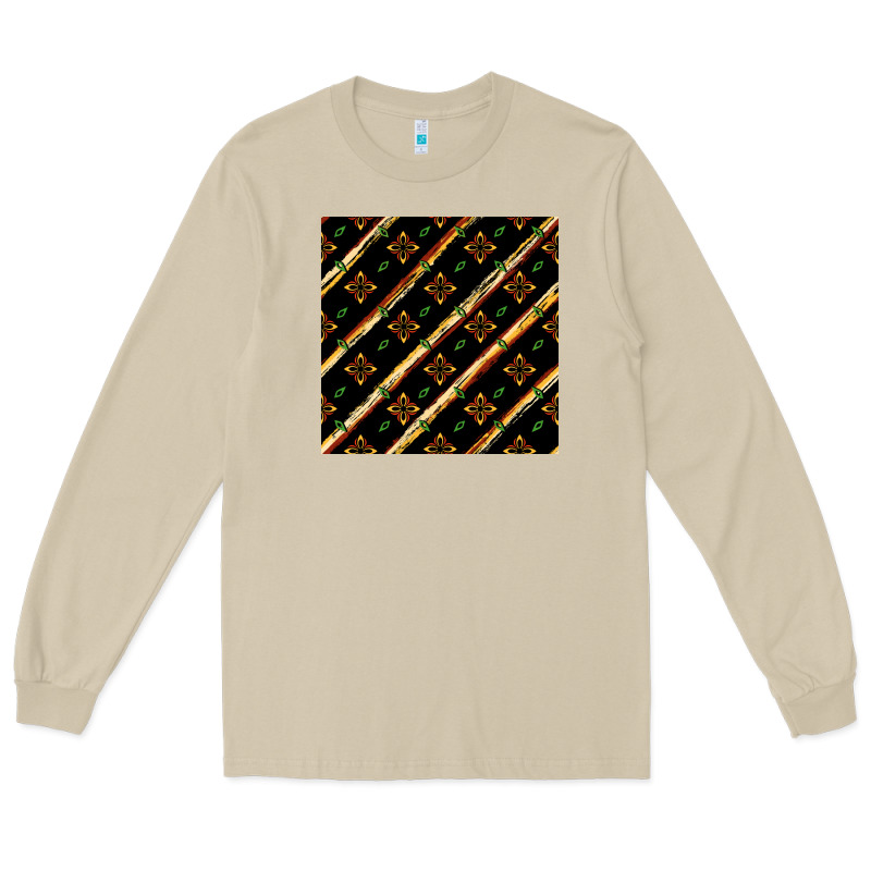 African Floral Seamless Pattern Long Sleeve Tee by BundleAndBundleShop | Teevron