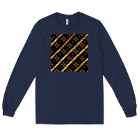 Navy african floral seamless pattern Long Sleeve Tee - BundleAndBundleShop