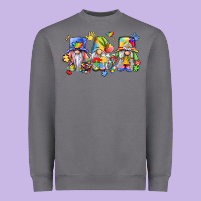 Autism Gnomes Heavyweight Sweatshirt Designed By Lillyallendesigns