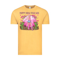 Vintage Mustard pretty girls walk like this this Vintage Tee - NancyCooperArtShop