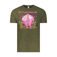 Vintage Olive pretty girls walk like this this Vintage Tee - NancyCooperArtShop