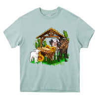Arona jesus holy night cows and sunflowers Heavy Core Tee - AdoDesignShop