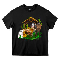 Black jesus holy night cows and sunflowers Heavy Core Tee - AdoDesignShop