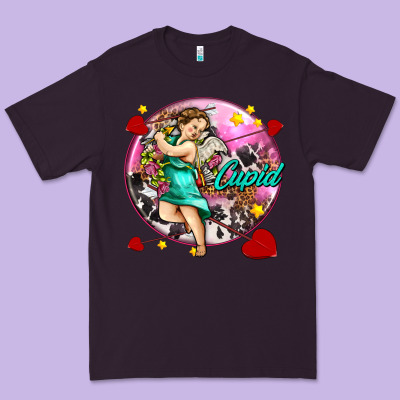 Cupid With Arrows And Stars Premium Tee Designed By Adodesignshop