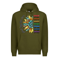 Army Green god says you are unique Premium Hoodie - CowGirlArtShop