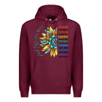 Burgundy god says you are unique Premium Hoodie - CowGirlArtShop