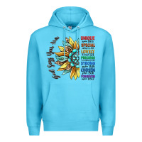 Ocean Blue god says you are unique Premium Hoodie - CowGirlArtShop