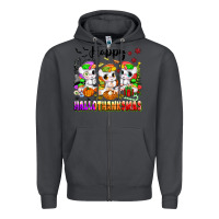 Smoke happy hallothanksmas unicorns Zipper Hoodie - texasbilliewilder