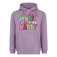 Lavender Don't worry be happy Easter Day Heavyweight Hoodie - HowdyJamesFarm