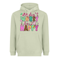 Matcha Don't worry be happy Easter Day Heavyweight Hoodie - HowdyJamesFarm