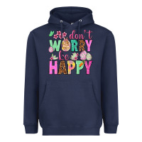Navy Don't worry be happy Easter Day Heavyweight Hoodie - HowdyJamesFarm