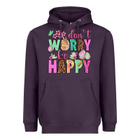 Plum Don't worry be happy Easter Day Heavyweight Hoodie - HowdyJamesFarm