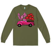 Army Green valentines day turck with balloons Long Sleeve Tee - RanaPortraitStore