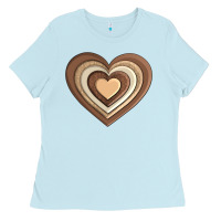 Baby Blue melanin heart Ladies Tee - AdoDesignShop