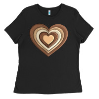 Black melanin heart Ladies Tee - AdoDesignShop