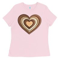 Bubblegum Pink melanin heart Ladies Tee - AdoDesignShop