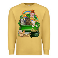 Antique Gold St. Patrick's Day animal truck Premium Sweatshirt - CowGirlArtShop