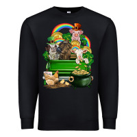 Black St. Patrick's Day animal truck Premium Sweatshirt - CowGirlArtShop