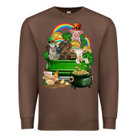 Chestnut St. Patrick's Day animal truck Premium Sweatshirt - CowGirlArtShop