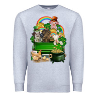 Heather Grey St. Patrick's Day animal truck Premium Sweatshirt - CowGirlArtShop