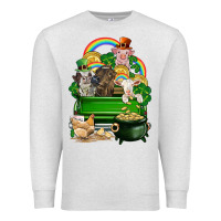 Oatmeal Heather St. Patrick's Day animal truck Premium Sweatshirt - CowGirlArtShop