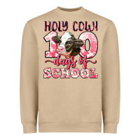 Holy Cow 100 Days Of School Heavyweight Sweatshirt | Teevron
