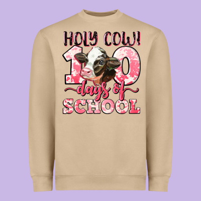 Holy Cow 100 Days Of School Heavyweight Sweatshirt Designed By Lillyallendesigns