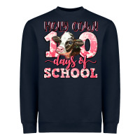 Navy holy cow 100 days of school Heavyweight Sweatshirt - LillyAllenDesigns