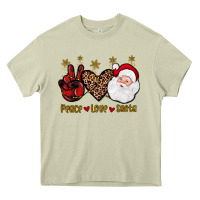 Peace Love Santa Heavy Core Tee | Teevron