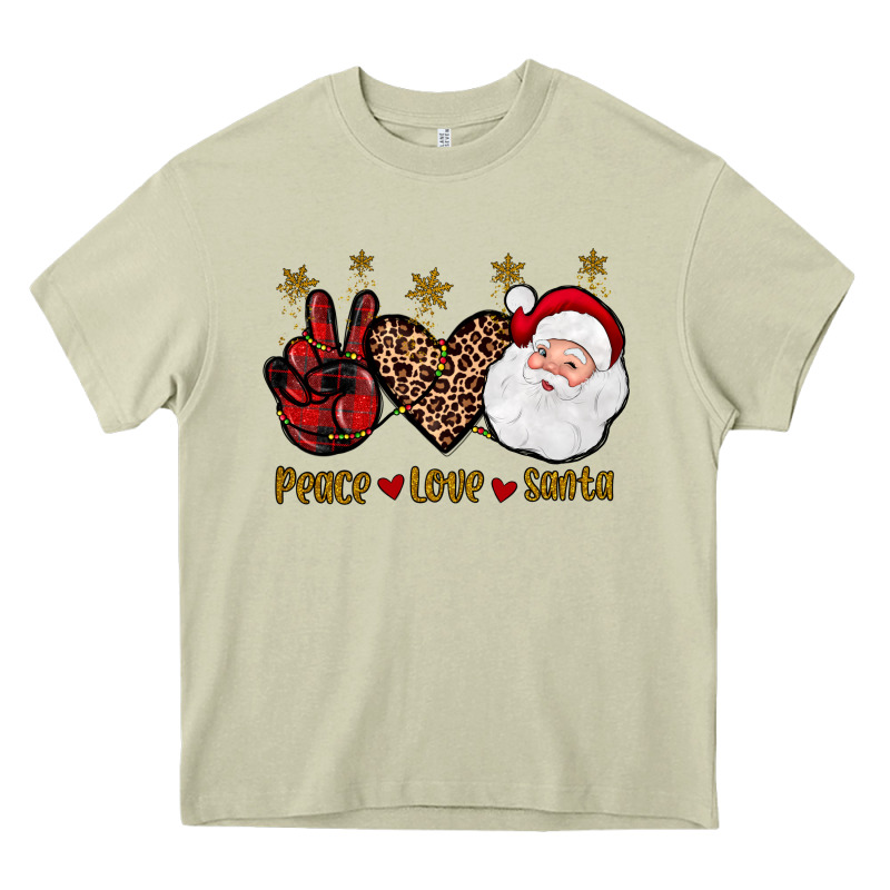 Peace Love Santa Heavy Core Tee by JahusDesignShop | Teevron