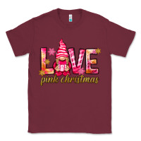Burgundy love pink christmas gnome Classic Tee - NancyCooperArtShop