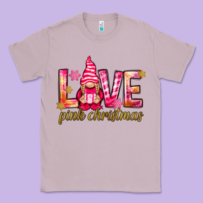 Love Pink Christmas Gnome Classic Tee Designed By Nancycooperartshop